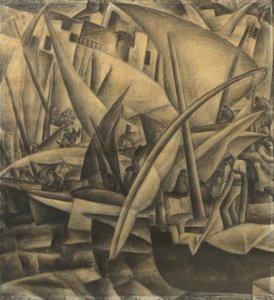 パルマデマヨルカの港、1914年頃（紙に木炭） 作： Leo Gestel