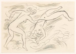 泳いでいる 2 人の裸の女性 作： Leo Gestel