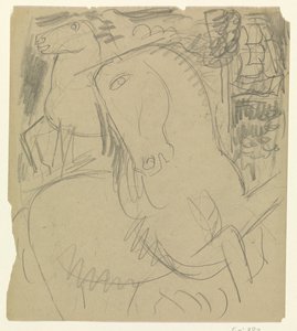 二頭の馬 作： Leo Gestel