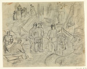 港の漁師 作： Leo Gestel