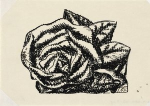 無題 (バラ) 博士によるゲステルの伝記のビネット。 W・ファン・デル・プリュム 作： Leo Gestel