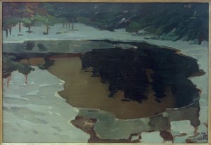 冬のモーア湖 作： Leo Putz