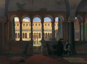 ローマのサン ジョヴァンニ イン ラテラーノの回廊 作： Leo von Klenze