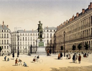 フランス、ナントのカンブロンヌ広場 作： Leon Auguste Asselineau