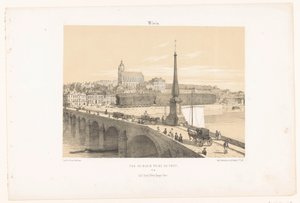 橋からのブロワの眺め Vue de Blois Prize du pont (オブジェクトのタイトル) 現代フランス（シリーズタイトル） La France de nos jours（シリーズタイトル） 作： Leon Auguste Asselineau