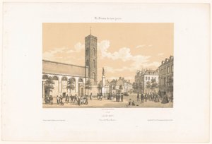 ロリアンのビソン広場の眺め ロリアン。 Vue de la place Bison (オブジェクトのタイトル) 現代フランス（シリーズタイトル） La France de nos jours (オブジェクトのシリーズ タイトル) 作： Leon Auguste Asselineau