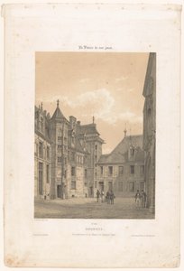 ブールジュのジャック・クール宮殿の中庭の眺め ブールジュ。 Vue intérieure de la maison de Jacques Coeur (オブジェクトのタイトル) 現代フランス（シリーズタイトル） La France de nos jours (オブジェクトのシリーズ タイトル) 作： Leon Auguste Asselineau