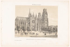 オルレアン大聖堂の眺め（北側） Côté septentrional de la cathédrale à Orléans (オブジェクトのタイトル) 現代フランス（シリーズタイトル） La France de nos jours (オブジェクトのシリーズ タイトル)