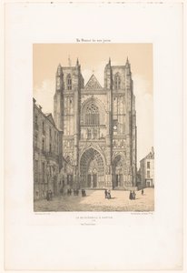 ナントの聖ペテロと聖パウロの大聖堂の眺め La cathédrale à Nantes (オブジェクトのタイトル) 現代フランス（シリーズタイトル） La France de nos jours (オブジェクトのシリーズ タイトル) 作： Leon Auguste Asselineau