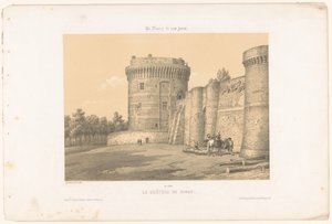 ディナン城の塔の 1 つのビュー Le château de Dinan (オブジェクトのタイトル) 現代フランス（シリーズタイトル） La France de nos jours (オブジェクトのシリーズ タイトル)