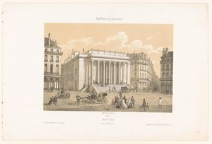 ナントのグラスラン劇場の眺め ナント。 Vue du theatre (オブジェクトのタイトル) 現代フランス（シリーズタイトル） La France de nos jours (オブジェクトのシリーズ タイトル) 作： Leon Auguste Asselineau