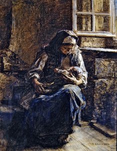 母乳を与える母親 作： Leon Augustin Lhermitte