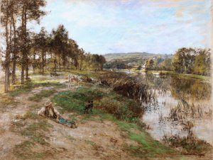 マルヌのほとり、1904 作： Leon Augustin Lhermitte