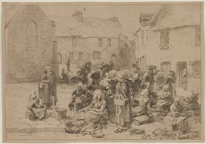ランデルノーのアップルマーケット、1878年。