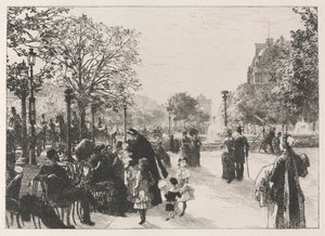 チュイルリー庭園 作： Leon Augustin Lhermitte