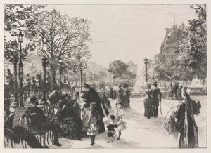 チュイルリー庭園。 作： Leon Augustin Lhermitte