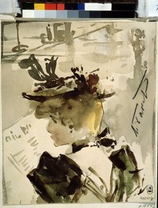 読んでいる女性 作： Leon Bakst