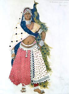孔雀のあるバヤデール、バレエ衣装のデザイン、1911 作： Leon Bakst