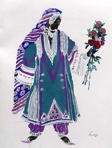 コスチュームデザイン（紙に水彩 作： Leon Bakst