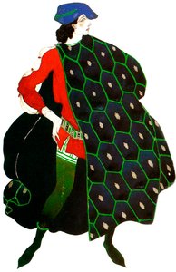 ガブリエレダヌンツィオスバレエの衣装デザイン聖セバスチャンの殉教、c1911 作： Leon Bakst