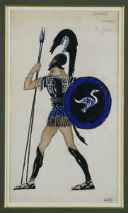 「Phaedre」のヒッポリュトスの衣装デザイン 作： Leon Bakst