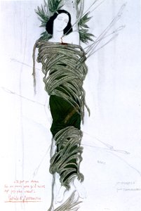 イタリアの作家ガブリエーレ・ダヌンツィオのドラマ「聖セバスチャンの殉教」の衣装デザイン（1911年 作： Leon Bakst