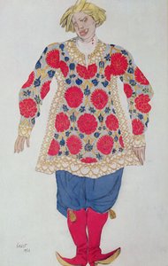 眠れる森の美女」より「ロシアの水牛」の衣装デザイン 作： Leon Bakst