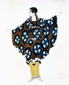Ravels Daphnis et Chloeのバレエラス製造の衣装デザイン、1912 作： Leon Bakst
