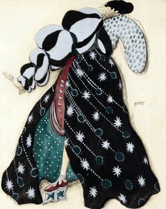 R.シュトラウスのバレエ「ヨーゼフの伝説」の衣装デザイン - Bakst, Leon (1866-1924) - 1914 - 紙に水彩、ガッシュ - 33x28 - 個人蔵