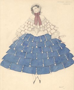 R.シューマンによるバレエカーニバルの衣装デザイン、1910年。