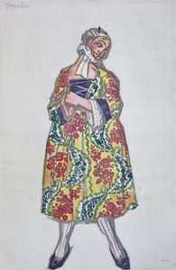 1917年、C。ゴルドーニ著、バレエの女性の衣装デザイン 作： Leon Bakst