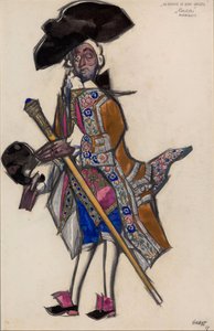 バレエ「陽気な女たち」の衣装デザイン 作： Leon Bakst