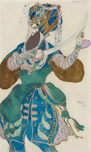 ANDによるバレエ「シェヘラザード」の衣装デザイン。 リムスキー＝コルサコフ 作： Leon Bakst