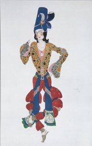 N.リムスキーコルサコフによるバレエシェヘラザードの衣装デザイン、1910年 作： Leon Bakst