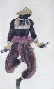 N.リムスキーコルサコフによるバレエシェヘラザードの衣装デザイン、1910年 作： Leon Bakst