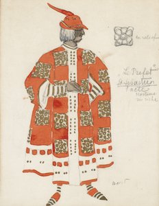 ガブリエレ・ダンヌツィオの演劇「聖セバスチャンの殉教」の衣装デザイン 作： Leon Bakst