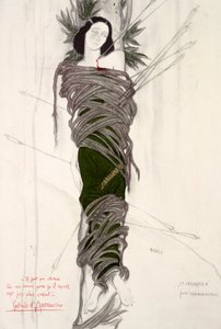 バレエダンサーIda Rubinsteinの衣装デザイン、1911 作： Leon Bakst