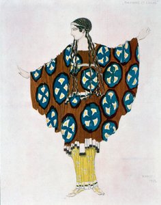 モーリス・ラヴェル（1875-1937）の「ダフニスとクロエ」の衣装 1912年（水彩画 作： Leon Bakst