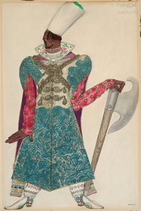 ニコライ・リムスキー・コルサコフ（リムスキー・コルサコフ）（1844-1908）演出のオペラ「サドコ」の衣装。レオン・バクスト（1866-1924）の作品 作： Leon Bakst
