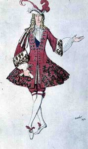 アラジン」のルートヴィヒ14世風のページ用衣装 作： Leon Bakst