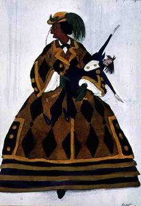 イギリス人女性の衣装（「La Boutique Fantastique」より 作： Leon Bakst