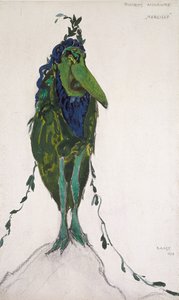 ナルシス」のための「ラ・ディヴィナイト・ミネア」の衣装（1911年 作： Leon Bakst