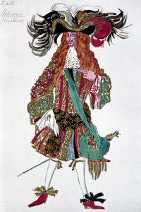 ガリソン。 P.チャイコフスキー作「バレエ眠れる森の美女」の衣装デザイン、1921年 作： Leon Bakst
