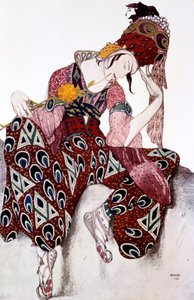 イスカンデル、バレエラペリ音楽の衣装デザイン、ポールデュカス作、c1913 作： Leon Bakst