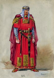 中世の王子。衣装デザイン 作： Leon Bakst