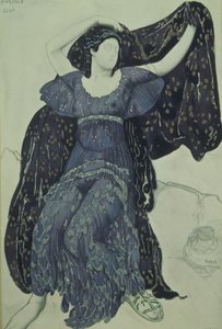 ニンフエコー。 N.チェレプニンによるバレエナルシスの衣装デザイン、1911年 作： Leon Bakst