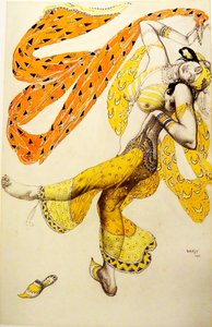 オダリスク。 N.リムスキーコルサコフによるバレエシェヘラザードの衣装デザイン、1910年 作： Leon Bakst