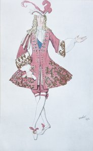 ページデラプリンセス。 P.チャイコフスキー作「バレエ眠れる森の美女」の衣装デザイン、1916年 作： Leon Bakst
