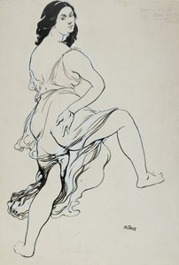 踊るイサドラ・ダンカンの肖像画、20 世紀初頭