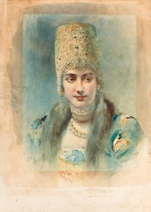 ココシュニックを着た少女の肖像 作： Leon Bakst